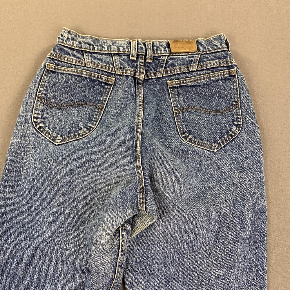 Vintage Lee Jeans Womens 14 Blue High Rise Tapered Mom Denim Made‎ USA 90s